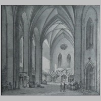 Frankfurt Karmeliterkloster 1830  by Johann Friedrich Morgenstern, Wikipedia.jpg